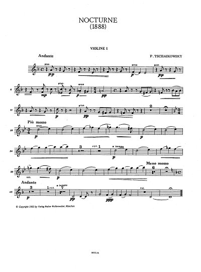 P.I. Tchaïkovski: Nocturne Op 19/4 - Vc Orch