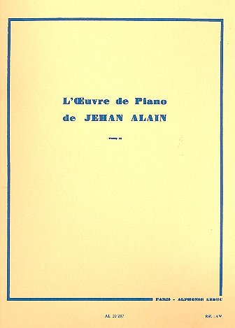 L'Oeuvre de Piano Vol. 2, Klav