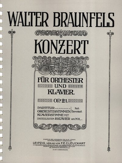 Braunfels Walter: Konzert Op 21 - Klav Orch