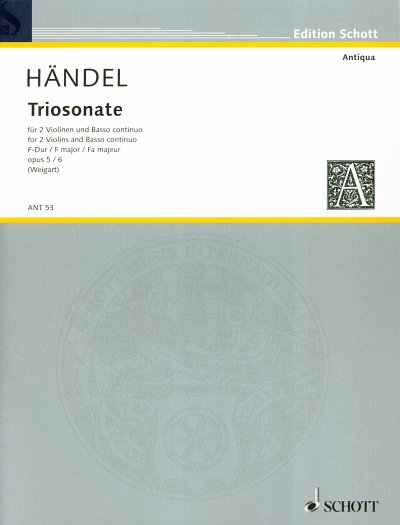 G.F. Händel: Triosonate F-Dur op. 5/6 , 2VlBc (Pa+St)