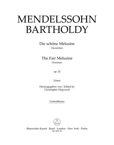 F. Mendelssohn Barth: Die schöne Melusine op. 32, Kb