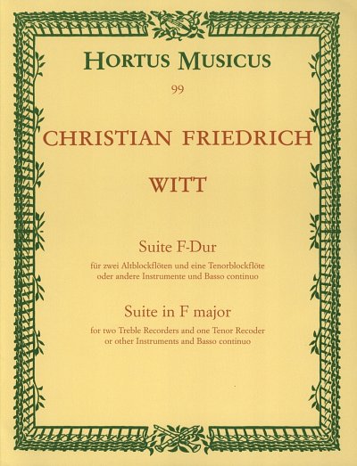 C.F. Witt: Suite F-Dur, 3BflBc (Pa+St)