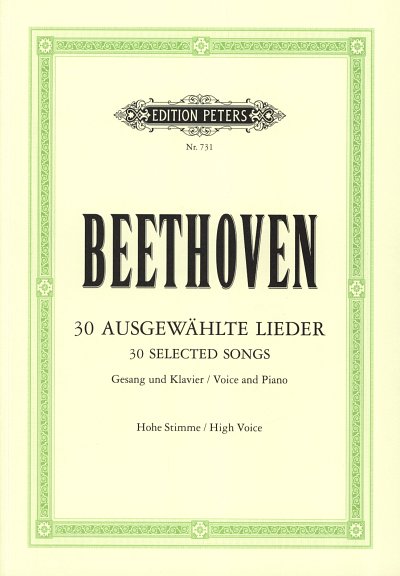 L. v. Beethoven: 30 ausgewählte Lieder - hohe Stim, GesHKlav