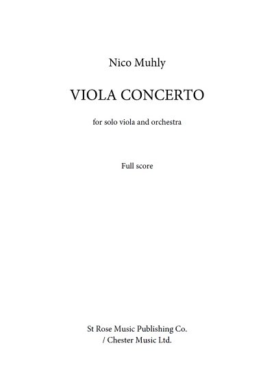 N. Muhly: Viola Concerto, VaOrch (Part.)