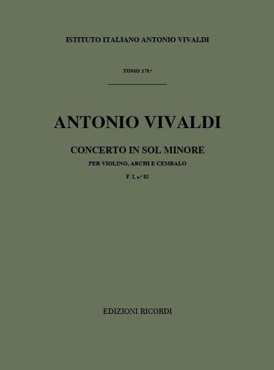 Concerto g-minor RV 328 Violino-Archi-Cembalo  (Part.)