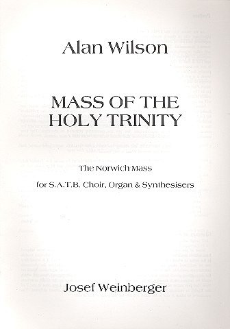 Wilson Alan: Mass Of The Holy Trinity Gch Org Synth