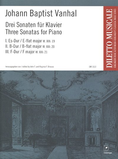 J.B. Vanhal: Drei Sonaten, Klav