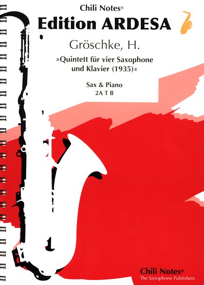 H. Gröschke: Quintett, 4SaxKlv (Pa+St)