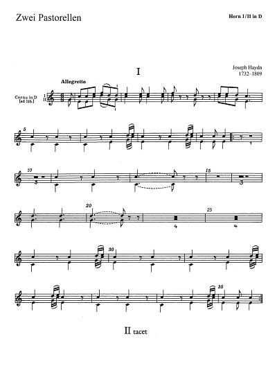 J. Haydn: Zwei Pastorellen, GesSStrBc;2H (HARM)