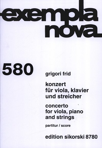 Frid, Grigori: Konzert für Viola, Klavier und Streicher op. 73