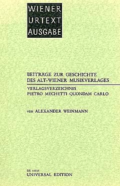 A. Weinmann: Verlagsverzeichnis Pietro Mechetti quondam Carlo