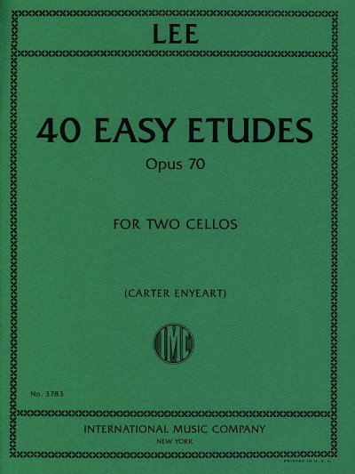 S. Lee: 40 Easy Etudes op. 70, 2Vc