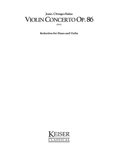 J. Orrego Salas: Violin Concerto, Op. 86 (Piano Reduction)