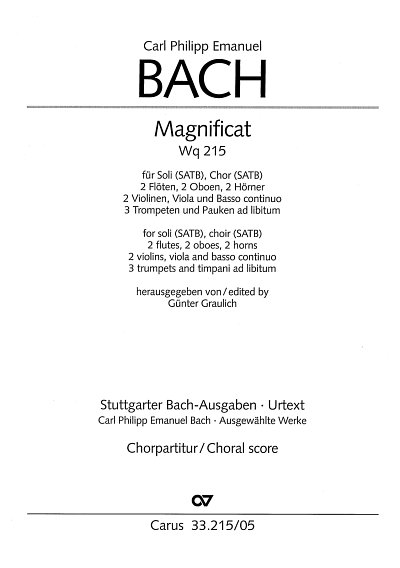 C.P.E. Bach: Magnificat Wq 215, 4GesGchOrcBc (Chpa)