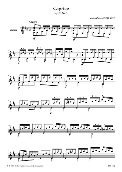 DL: M. Carcassi: Caprice op. 26, Nr. 5