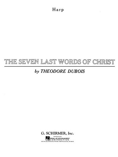 T. Dubois: Seven Last Words of Christ