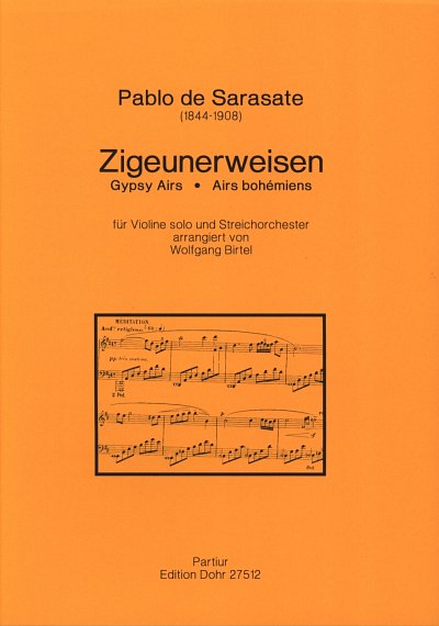 P. de Sarasate: Zigeunerweisen op. 20, VlStro (Part.)