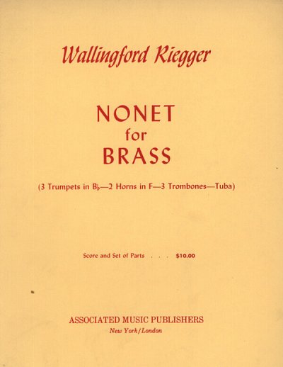 W. Riegger: Nonet for Brass op. 49, 9Blech (Pa+St)
