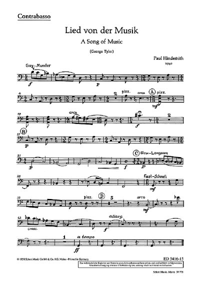 P. Hindemith: Lied von der Musik  (Kb)