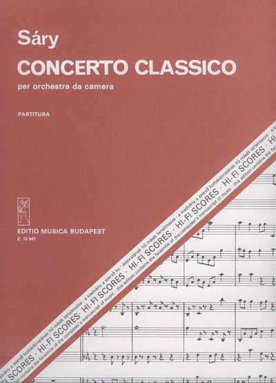 L. Sáry: Concerto classico, Kamo (Part.)