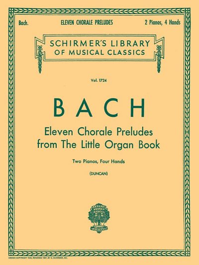 J.S. Bach: Eleven Chorale Preludes From 'Orge, Klav4m (Sppa)