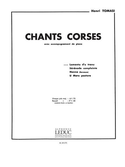 H. Tomasi: Chants corses No.1, GesMKlav (Part.)