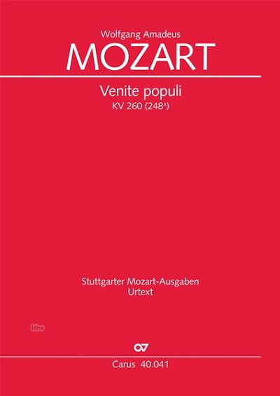 W.A. Mozart: Venite populi D-Dur KV 260 (248a) (1776)