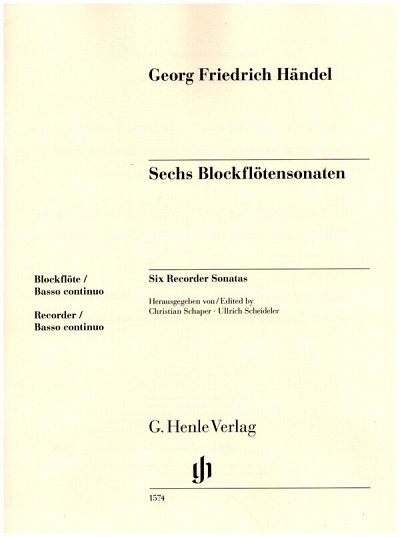 G.F. Haendel: Six sonatas pour flûte à bec