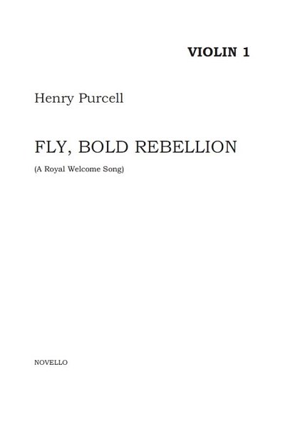 H. Purcell: Fly, Bold Rebellion (String Parts, Stro (Stsatz)