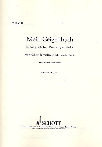 W. Lutz: Mein Geigenbuch, 2VlVcKbKlav (Vl2)