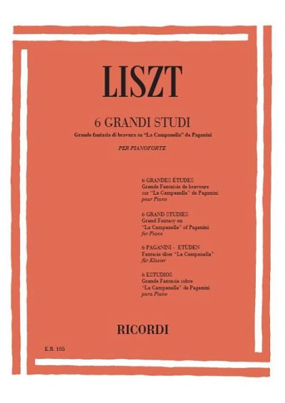 F. Liszt: 6 Grandi Studi Da Paganini E Grande Fantasia, Klav