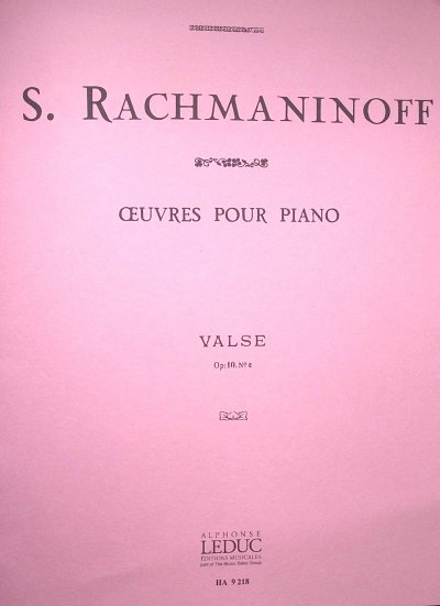 S. Rachmaninow: Valse Op10 N02, Klav