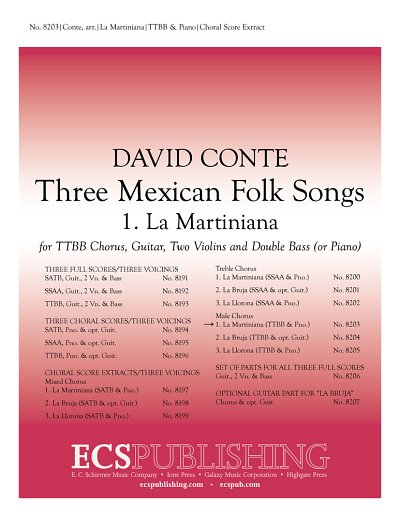 Three Mexican Folk Songs: 1. La Martiniana, Mch4Klav (Chpa)