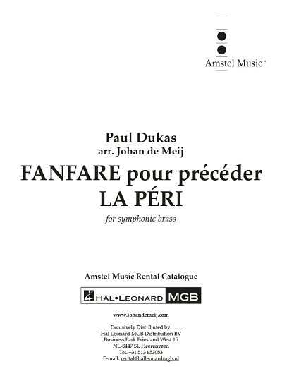 P. Dukas: Fanfare pour précéder La Péri, 13Blech (Part.)
