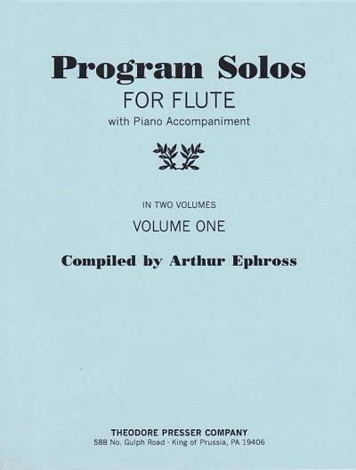 A. Ephross Arthur: Program Solos for Flute