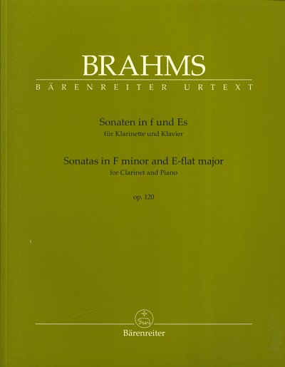 J. Brahms: Sonaten in f-Moll und Es-Dur fue, KlarKlav (KA+St