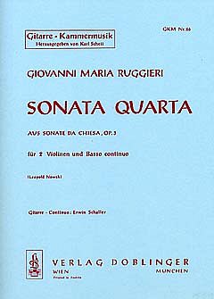 Ruggieri Giovanni Maria: Sonata Quarta F-Dur Op 3 Gitarre Ka