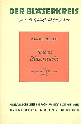 Daniel Speer: Sieben Bläserstücke  (Pa+St)