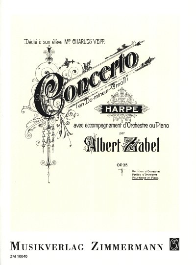 Zabel Albert: Concerto c-moll op. 35 (1904)