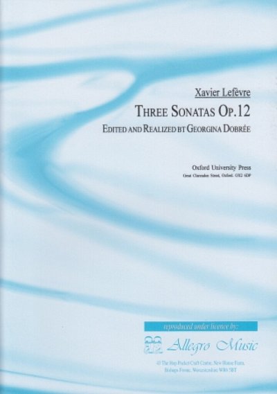 J.-X. Lefèvre: Three Sonatas op. 12, KlarKlv (KlavpaSt)