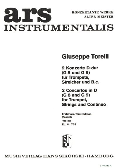 AQ: G. Torelli: Zwei Konzerte in D-Dur G8/9, TrpStr (B-Ware)
