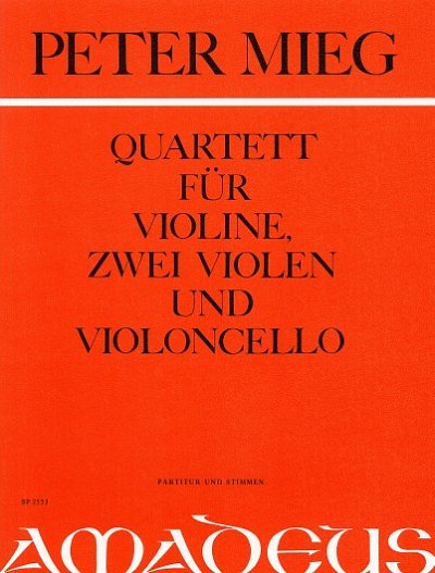 P. Mieg: Quartett, Vl2VaVc (Pa+St)