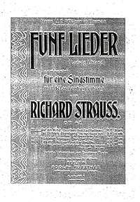R. Strauss: Auf Ein Kind Op 47 (C-Dur)
