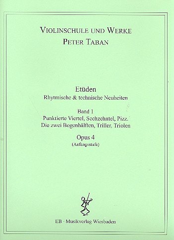 P. Taban: Etüden op. 4: Rhythmische & technische Neuhe, Viol