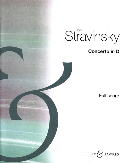 I. Strawinsky: Concerto for String Orch In D, Stro (Part.)
