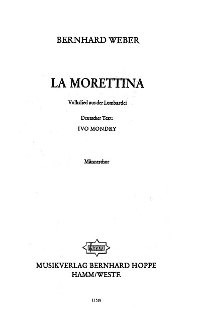 B. Weber: La Morettina