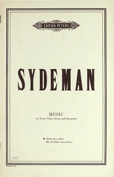 Sydeman William: Music
