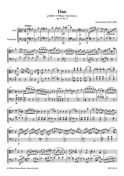 DL: F. Danzi: Duo g-Moll op. 9, Nr. 2