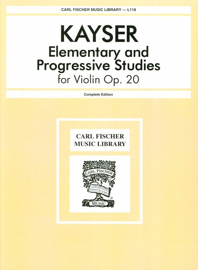 H.E. Kayser: Elementary and Progressive Studies, Viol
