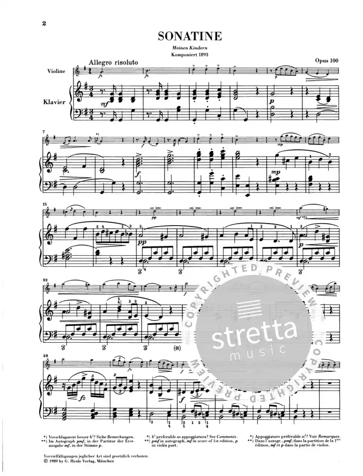 A. Dvo_ák: Sonatine für Klavier und Violine G-Dur op, VlKlav (1)